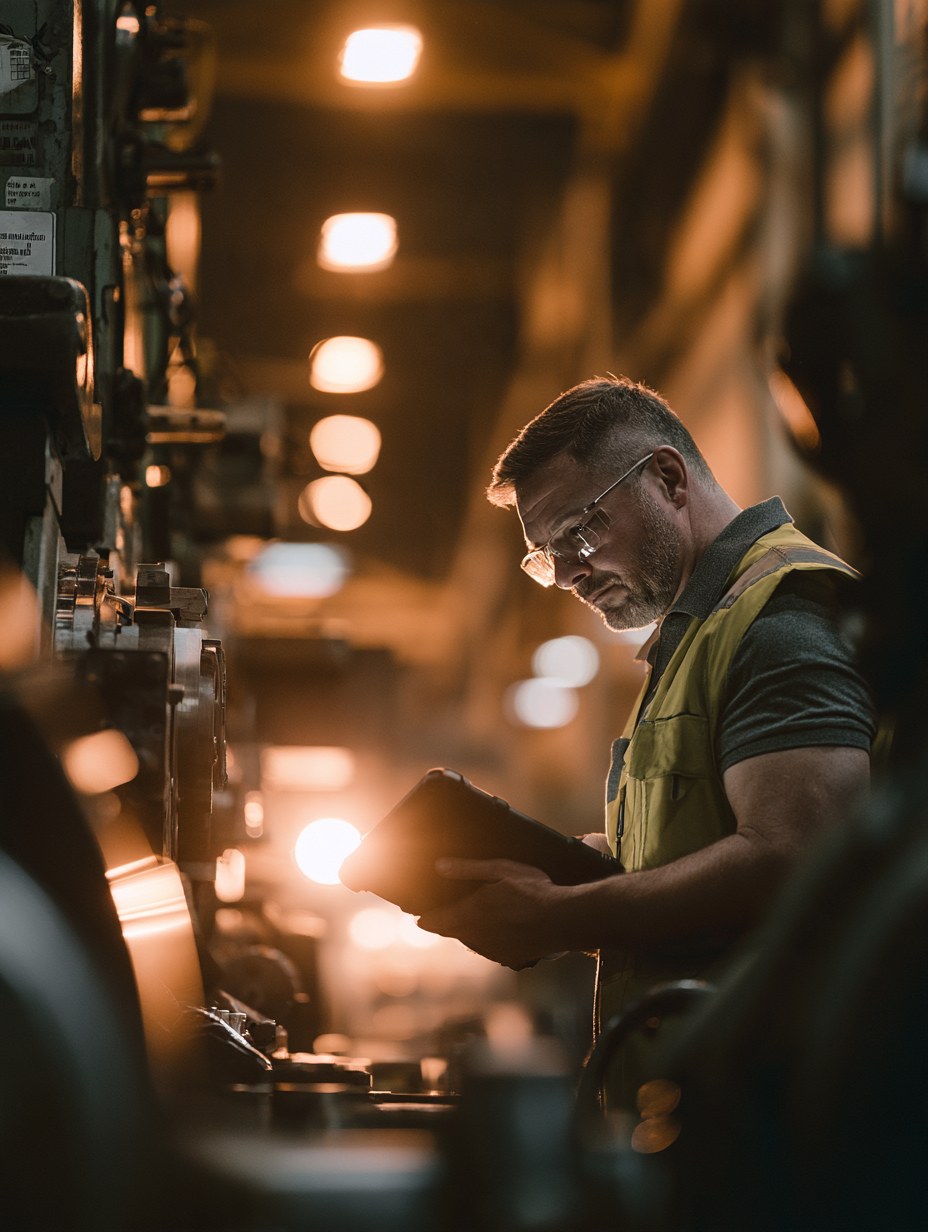 Photo: a manufacturing floor with network gear