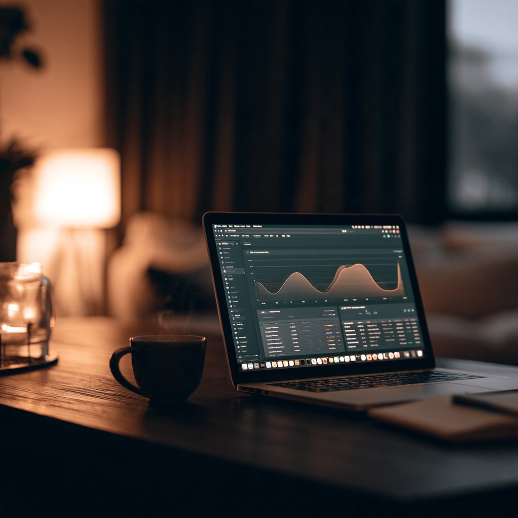 Photo: a custom business app on a laptop screen